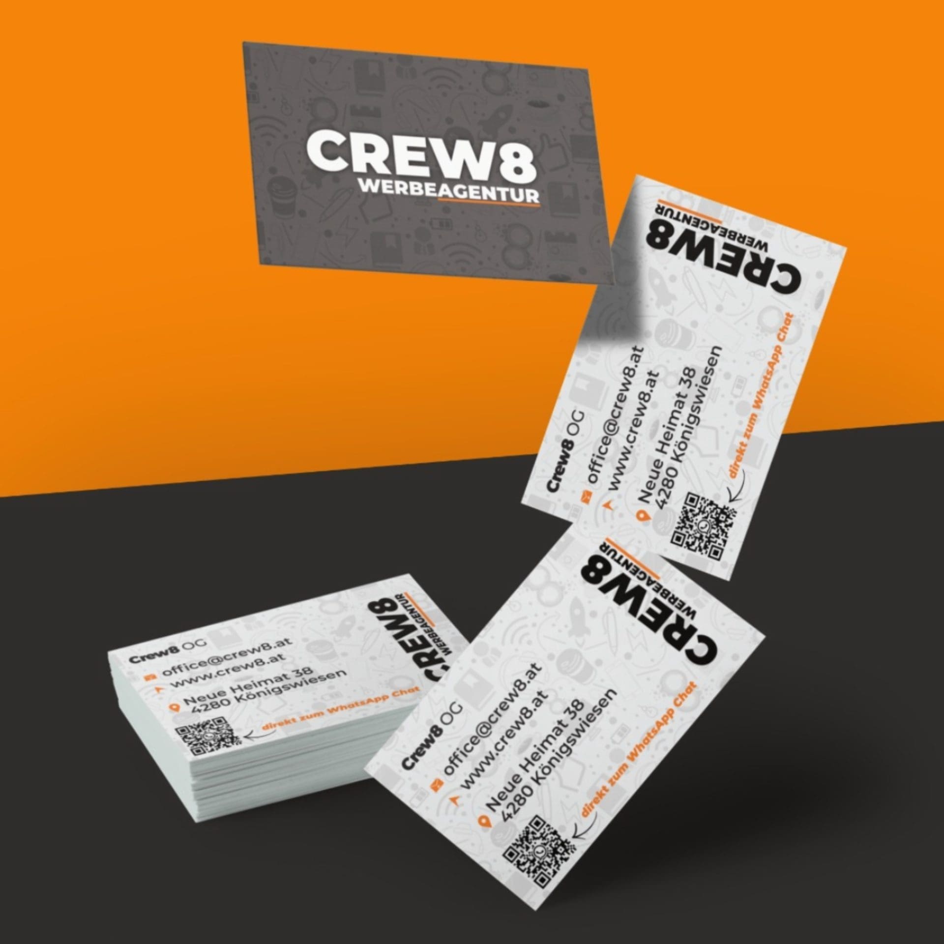 CREW8 Visitenkarten – Design & Umsetzung