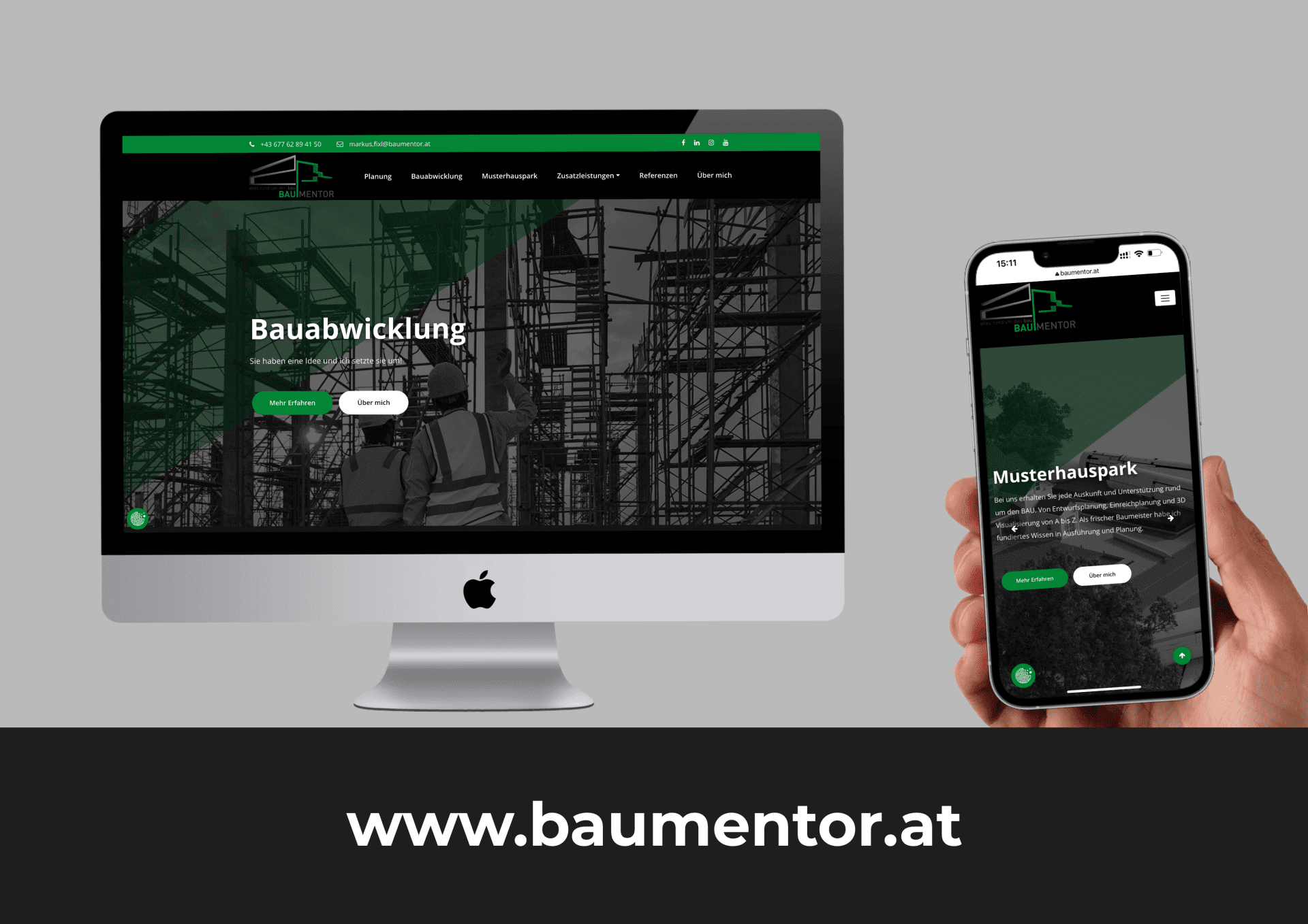 Weiterentwicklung der Baumentor Webseite mit dem Partner mwwm aus Zeillern