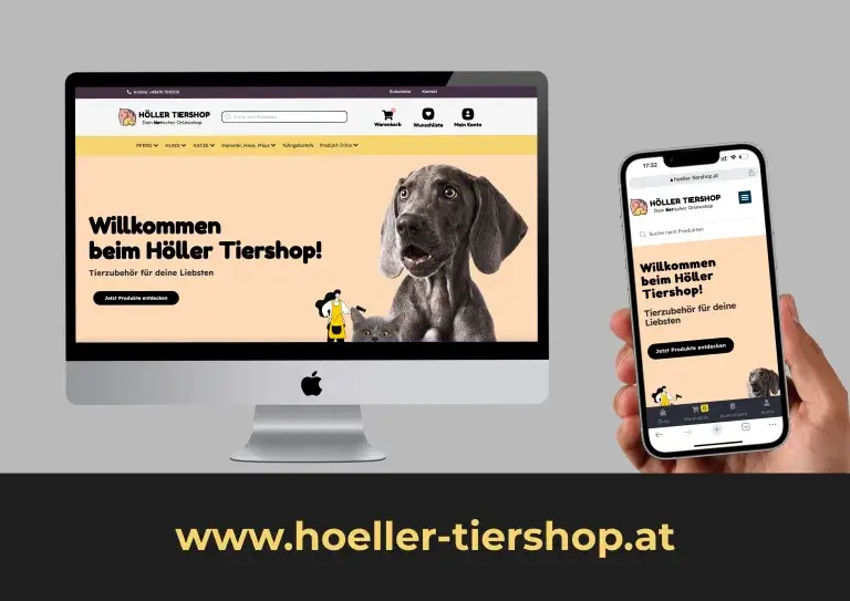 Design & Umsetzung Webseite + Webshop – Hoeller Tiershop